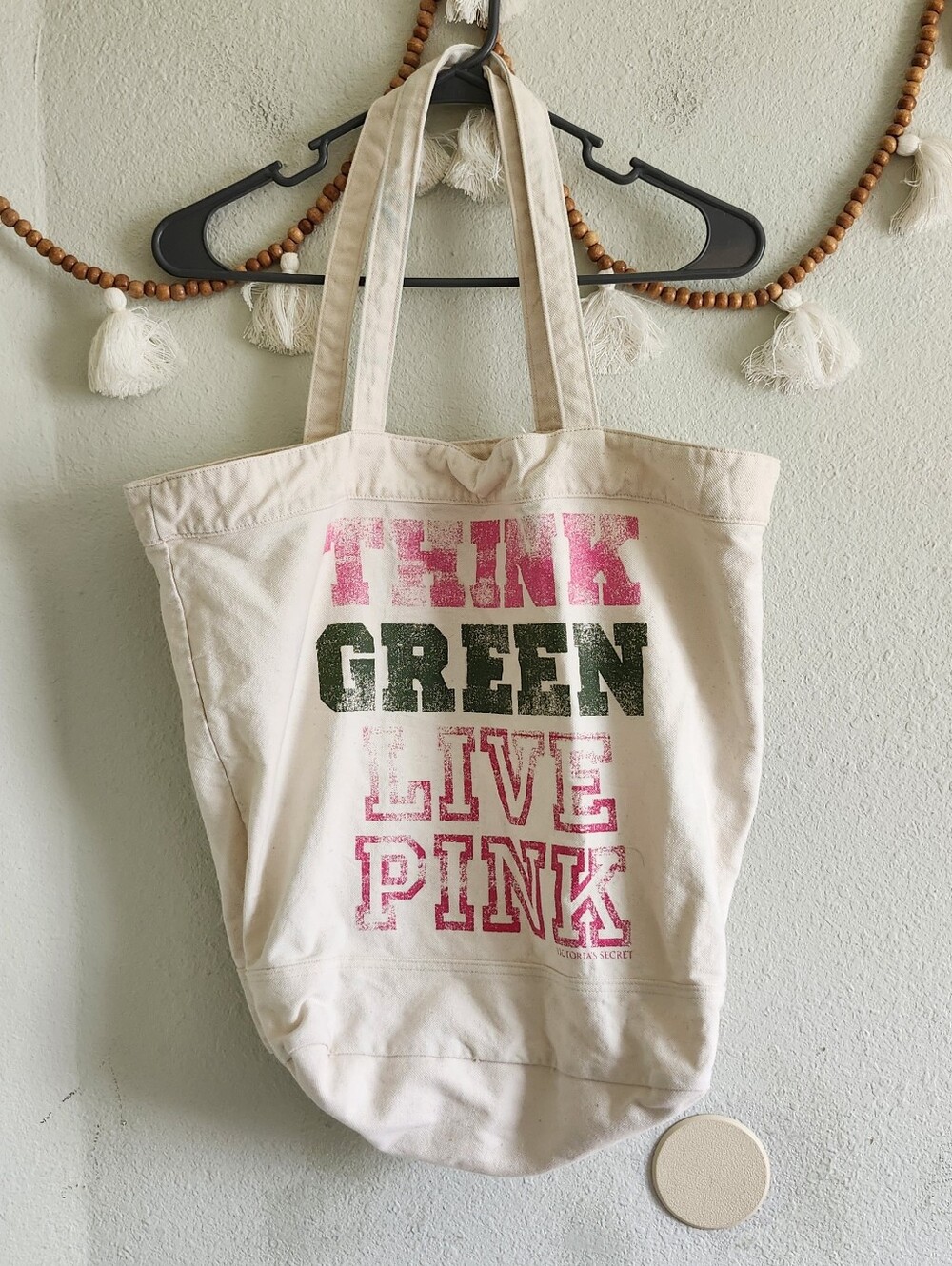Victoria's Secret Y2K Pink Cotton Tote Bag